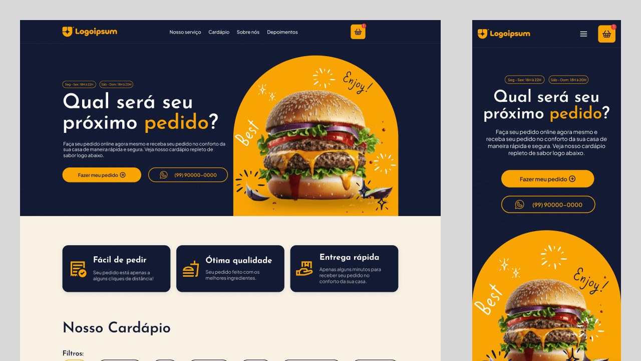 Website Delivery V2 - Website para delivery de restaurante